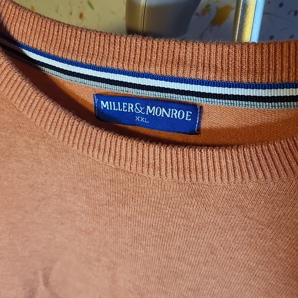 Miller & Monroe Men Salmon Pink Sweater Size 2XL - Picture 3 of 4